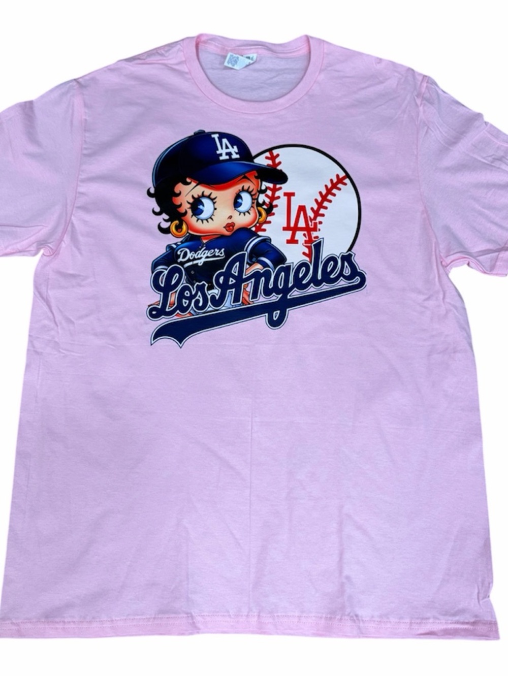Dodgers Pink Betty Boop Tee custom Betty boop dodgers t-shirt new LA tee